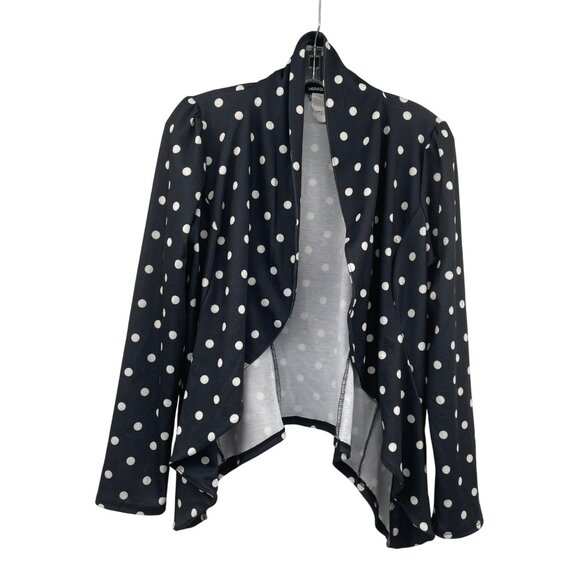 Heimish USA Womens Polka Dot Blazer Open Front Navy/White Size Small - Picture 1 of 8